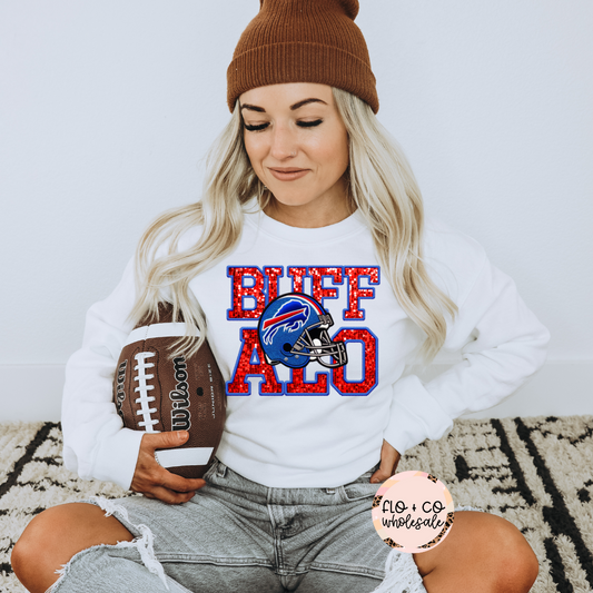 NFL Faux Sequin/Embroidery Helmets