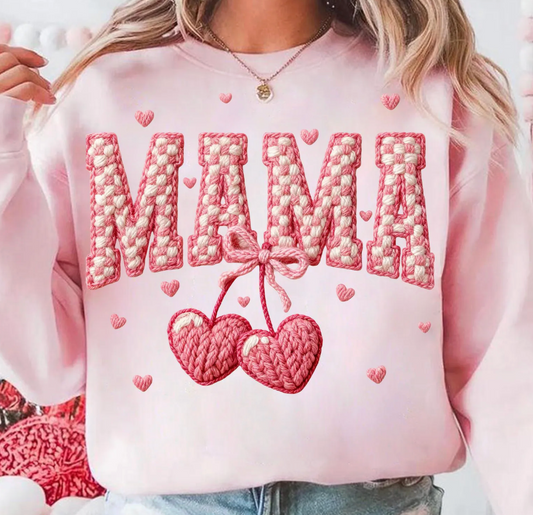 Faux Embroidered MAMA